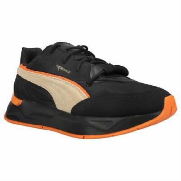 Puma Mirage Sport Pronounce Low Mens Shoes Black Orange 381259-01 NEW Size 7.5